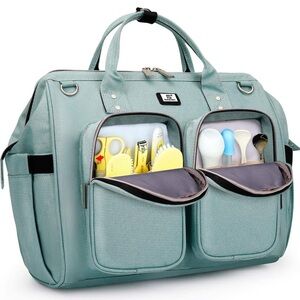 Diaper Bag Totes with Changing Pad & Stroller Straps, Large Portable Newborn